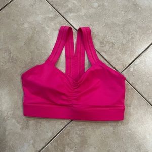 Pink sports bra